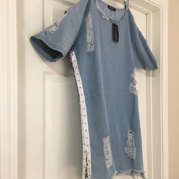 Fashion Nova Denim Dress✨ Size S/M - Picture 3 of 6